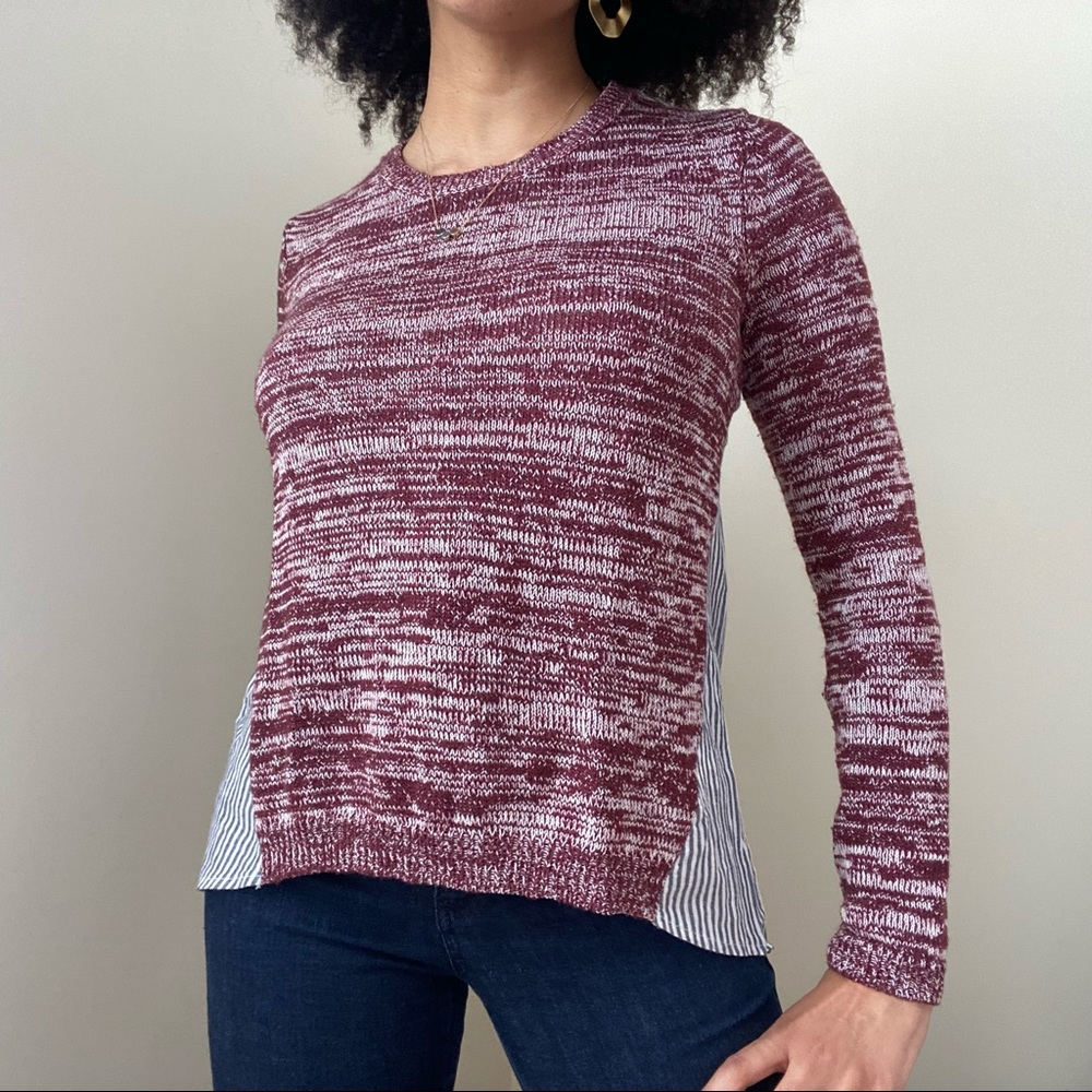 Cloud Chaser two in one split back sweater shirt